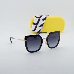 Marc Jacobs MJ 1065/S 0RHL 9O Butterfly Sunglasses - Gold/Black/Grey